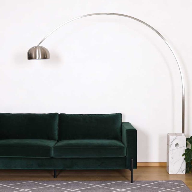 Luxury Modern Led Indoor Lighting Bedroom Arc Study Marble Standing Fishing Light Hanging Floor Lamps for Living Room Decor