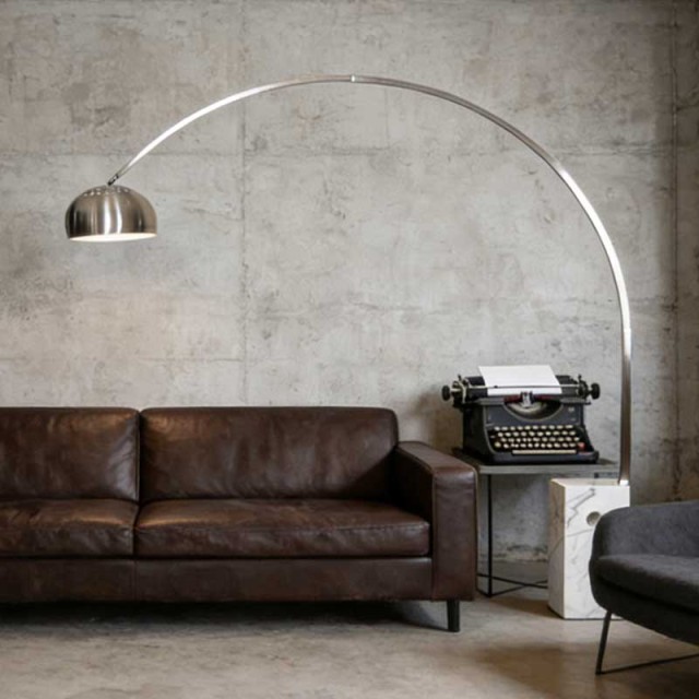 Luxury Modern Led Indoor Lighting Bedroom Arc Study Marble Standing Fishing Light Hanging Floor Lamps for Living Room Decor