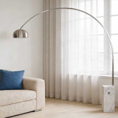 Luxury Modern Led Indoor Lighting Bedroom Arc Study Marble Standing Fishing Light Hanging Floor Lamps for Living Room Decor