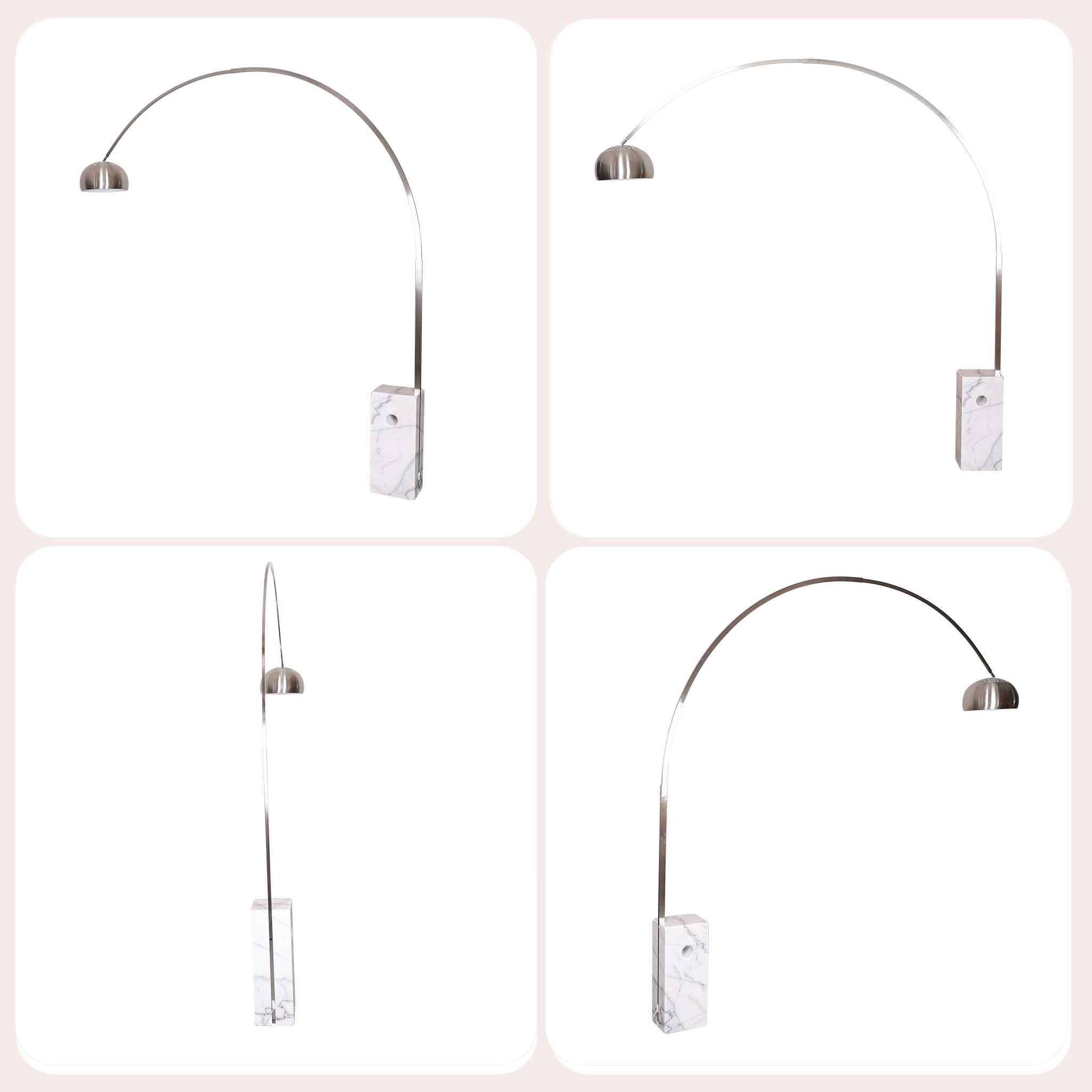 Luxury Modern Led Indoor Lighting Bedroom Arc Study Marble Standing Fishing Light Hanging Floor Lamps for Living Room Decor