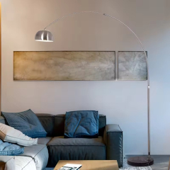 Luxury Modern Led Indoor Lighting Bedroom Arc Study Marble Standing Fishing Light Hanging Floor Lamps for Living Room Decor