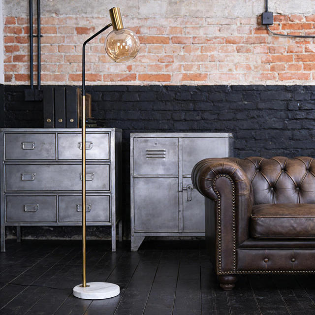Italy Design Floor Standing Light Modern Gold E27 LED Home Living Room Decor Round Glass Ball Floor Lamps for Sofa Side