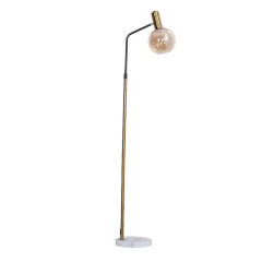 Italy Design Floor Standing Light Modern Gold E27 LED Home Living Room Decor Round Glass Ball Floor Lamps for Sofa Side
