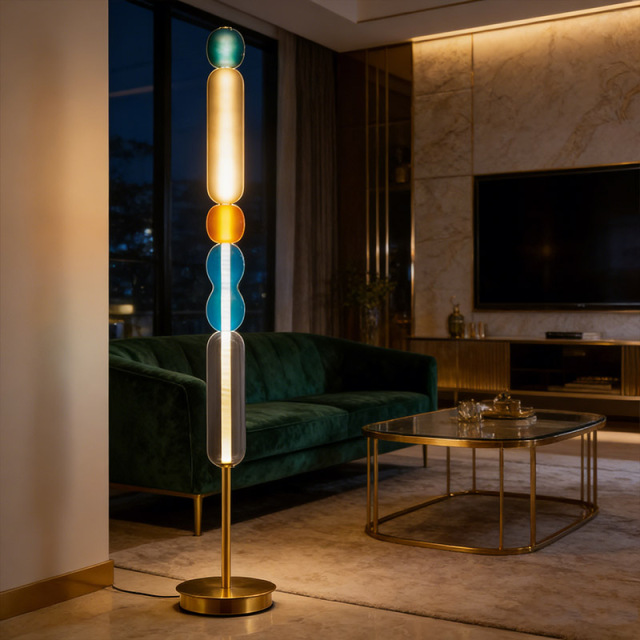 Modern Hotel Indoor Art Table Light Desk Lamp Glass Light Luxury Decorative Table Lamp for Reading Room Bedside Living Room