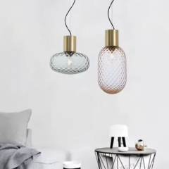Nordic Ceiling Hanging Lamp Indoor Hotel Living Room Lighting Decoration Home Glass Pendant Light for Bedroom