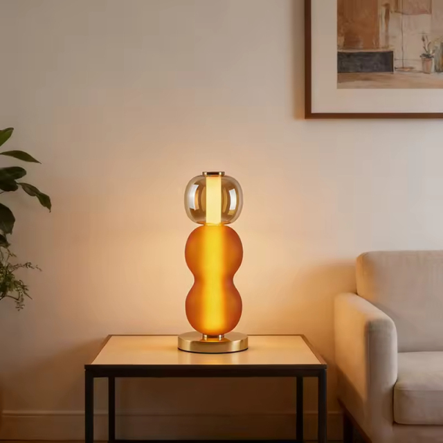 Modern Hotel Indoor Art Table Light Desk Lamp Glass Light Luxury Decorative Table Lamp for Reading Room Bedside Living Room