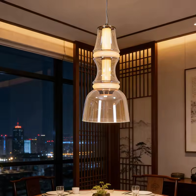 Creative Modern Glass Pendant Lamp Bar Hotel Home Decorative Lighting Fixture Restuarant LED Hanging Lamp for Dining Room