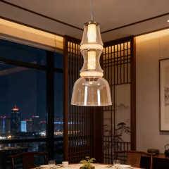 Creative Modern Glass Pendant Lamp Bar Hotel Home Decorative Lighting Fixture Restuarant LED Hanging Lamp for Dining Room