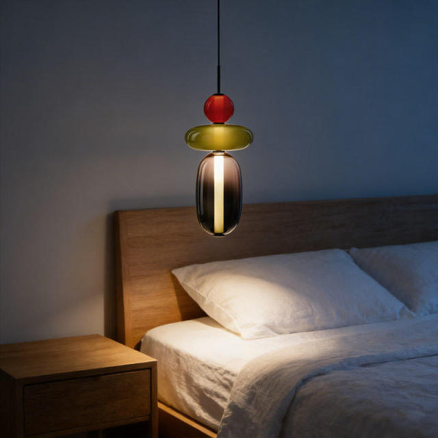 Modern Postmodern Creative Glass Pendant Light Villa Hotel Kitchen Dining Room Smoke Grey Glass Pendant Light
