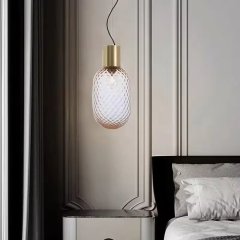 Nordic Ceiling Hanging Lamp Indoor Hotel Living Room Lighting Decoration Home Glass Pendant Light for Bedroom