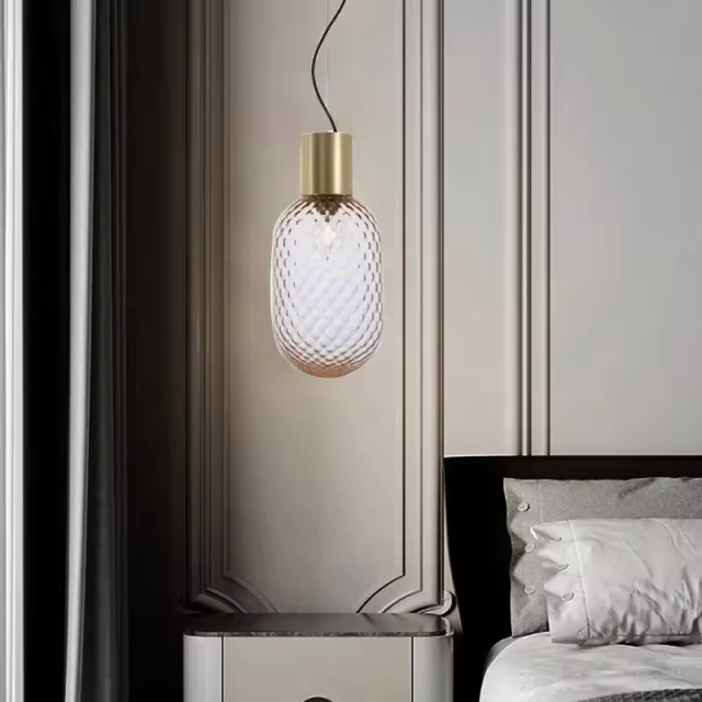 Nordic Ceiling Hanging Lamp Indoor Hotel Living Room Lighting Decoration Home Glass Pendant Light for Bedroom
