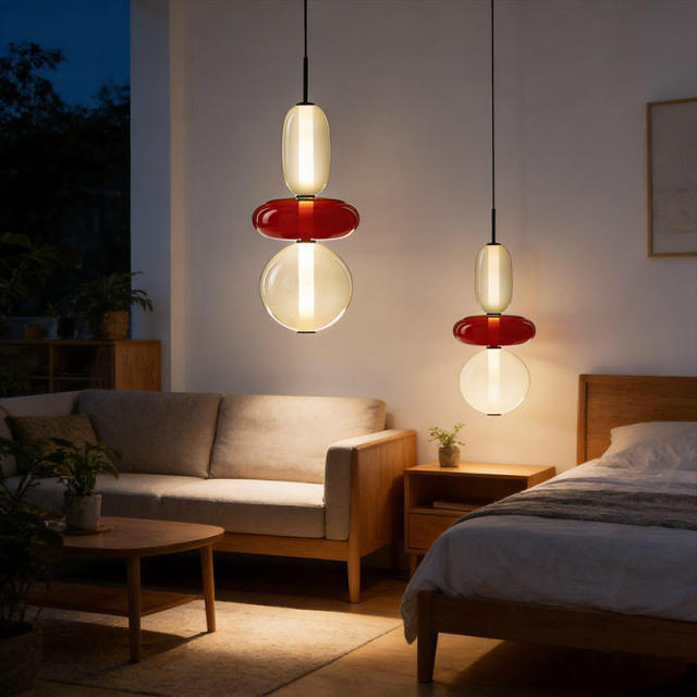 Modern Postmodern Creative Glass Pendant Light Villa Hotel Kitchen Dining Room Smoke Grey Glass Pendant Light