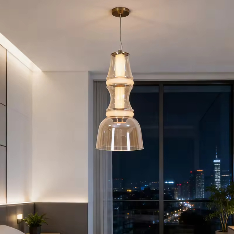 Creative Modern Glass Pendant Lamp Bar Hotel Home Decorative Lighting Fixture Restuarant LED Hanging Lamp for Dining Room