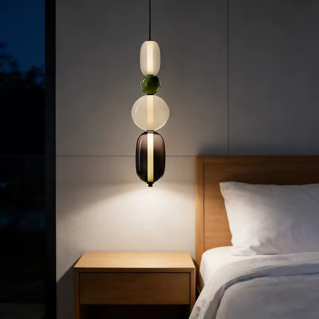 Modern Postmodern Creative Glass Pendant Light Villa Hotel Kitchen Dining Room Smoke Grey Glass Pendant Light