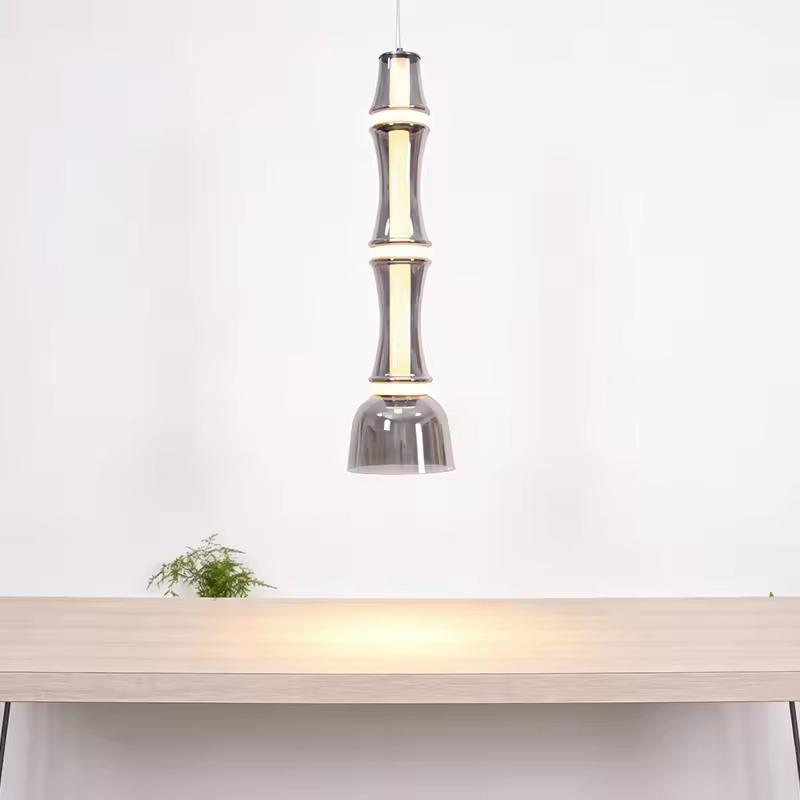 Creative Nordic Indoor Decorative Long Hanging Lamp Luxury Kitchen Island Glass Pendant Light for Restaurant Hotel