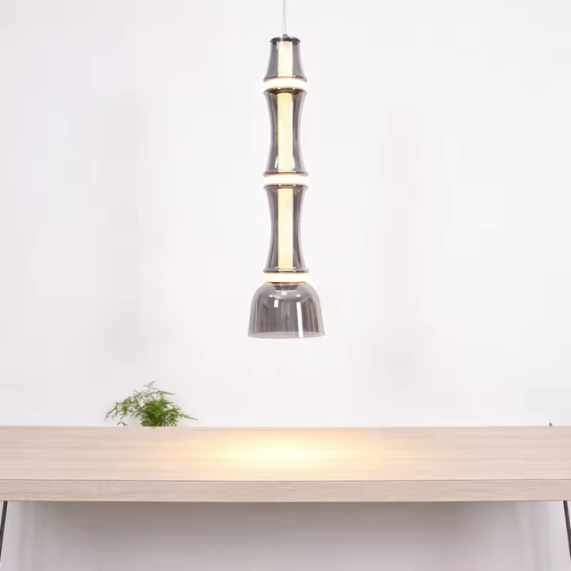 Creative Nordic Indoor Decorative Long Hanging Lamp Luxury Kitchen Island Glass Pendant Light for Restaurant Hotel