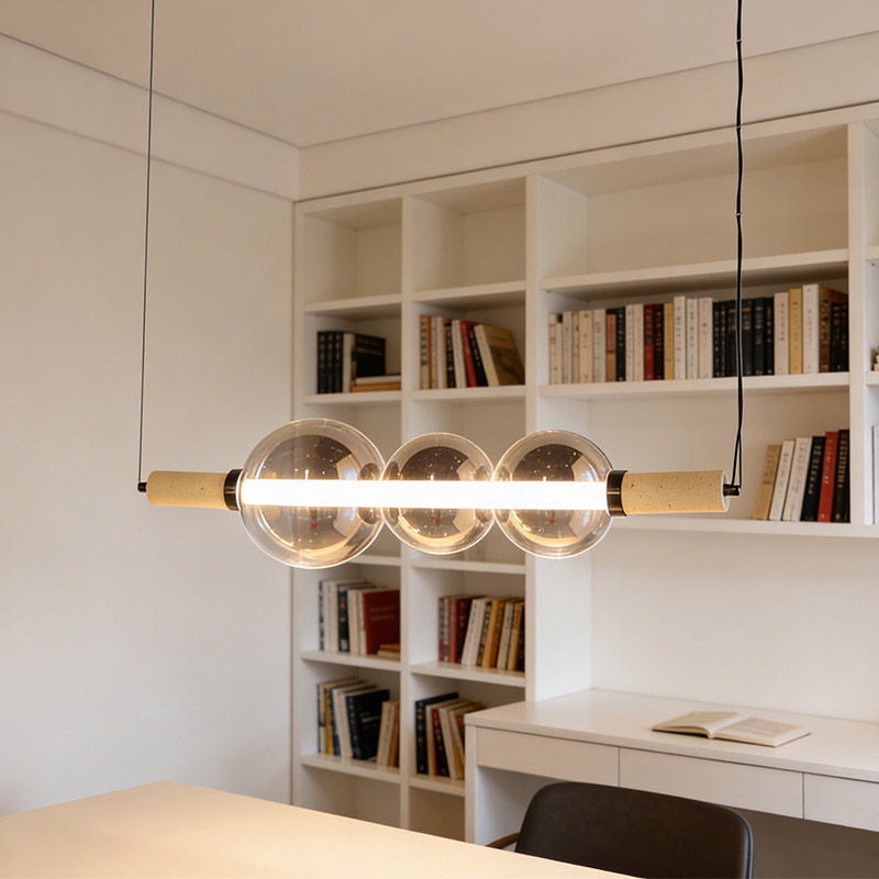 Modern Postmodern Creative Glass Pendant Light Villa Hotel Kitchen Dining Room Smoke Grey Glass Pendant Light