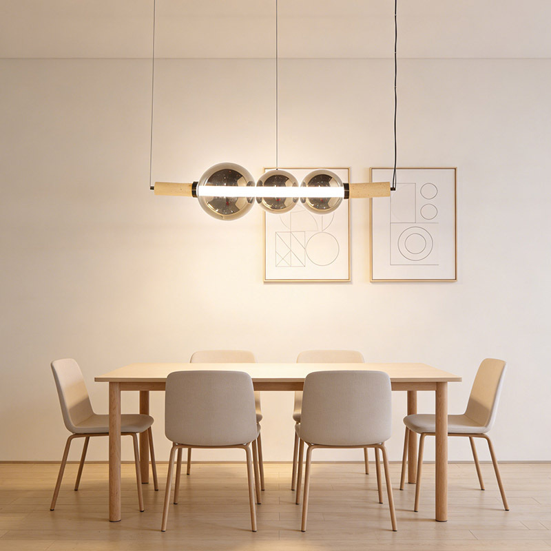 Modern Postmodern Creative Glass Pendant Light Villa Hotel Kitchen Dining Room Smoke Grey Glass Pendant Light