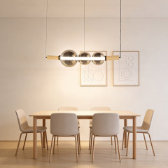 Modern Postmodern Creative Glass Pendant Light Villa Hotel Kitchen Dining Room Smoke Grey Glass Pendant Light