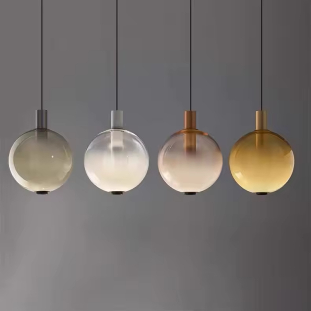 Nordic Decorative Oval Glass Restaurant Luxury Dimmable Warm White LED Pendant Light