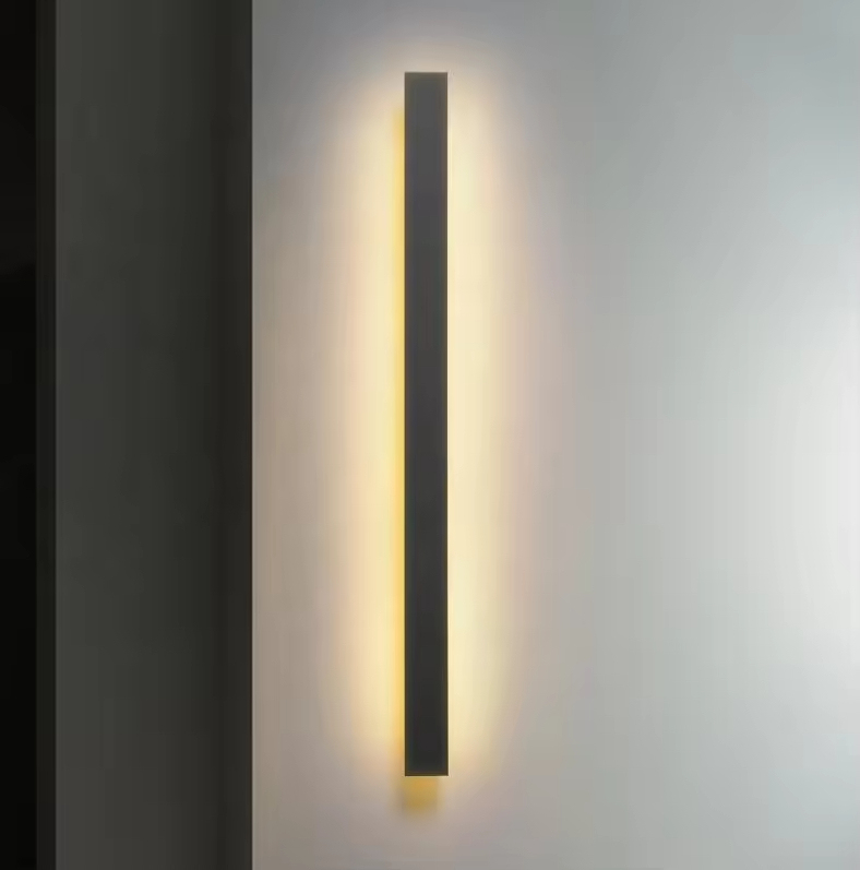 Modern Garden Sconce Exterior Linear Strip Outdoor Wall Lamp Warm White Long LED Outdoor Wall Light