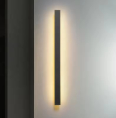 Modern Garden Sconce Exterior Linear Strip Outdoor Wall Lamp Warm White Long LED Outdoor Wall Light