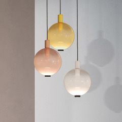 Nordic Decorative Oval Glass Restaurant Luxury Dimmable Warm White LED Pendant Light