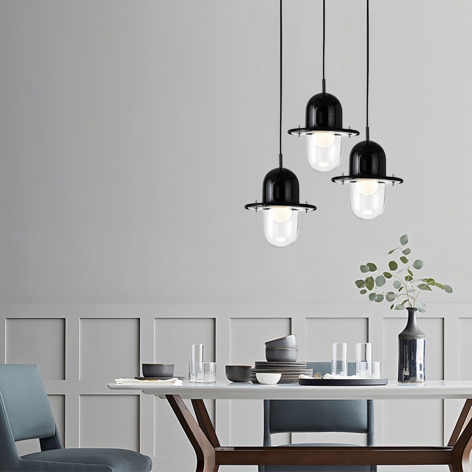 Modern Creative Glass Lamp Living Room Loft Simple Glass Ball LED Pendant Light