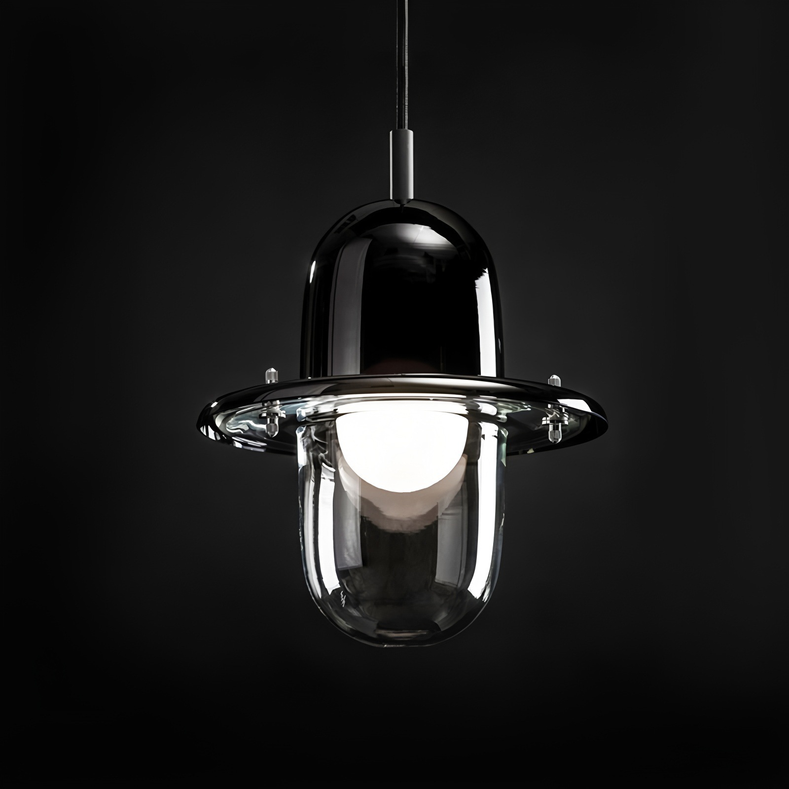 Modern Creative Glass Lamp Living Room Loft Simple Glass Ball LED Pendant Light
