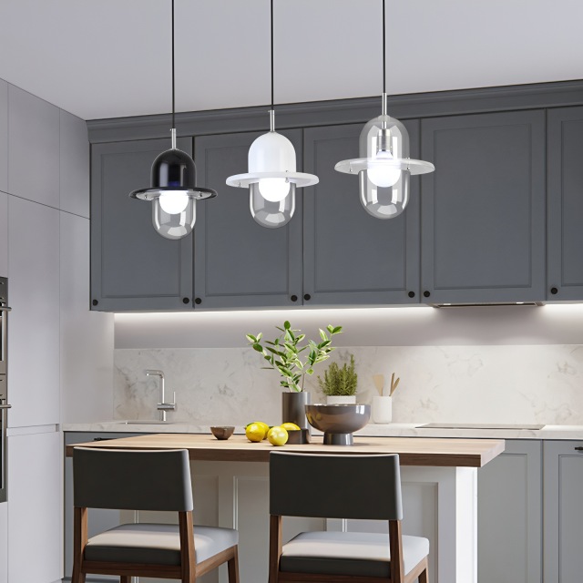 Modern Creative Glass Lamp Living Room Loft Simple Glass Ball LED Pendant Light