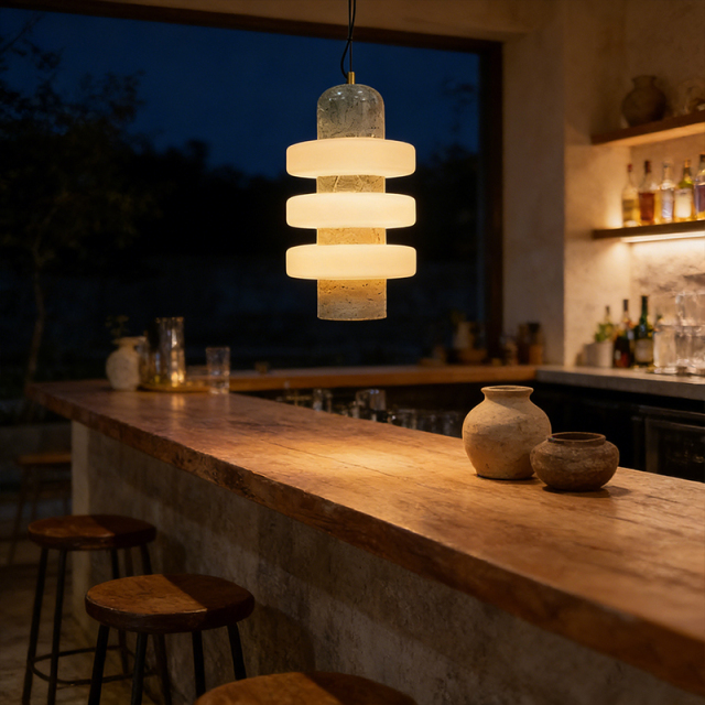 Minimalist Stone Chandelier Modern Home Living Room Bedside Bar Decor Natural Stone Table Lamp