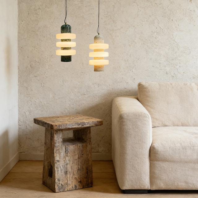 Minimalist Stone Chandelier Modern Home Living Room Bedside Bar Decor Natural Stone Table Lamp
