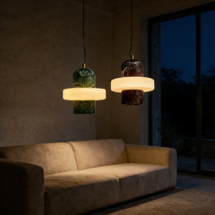 Modern Designer Stone Hanging Lamp Hotel Living Lome Home Decor Natural Stone Decor Pendant Light