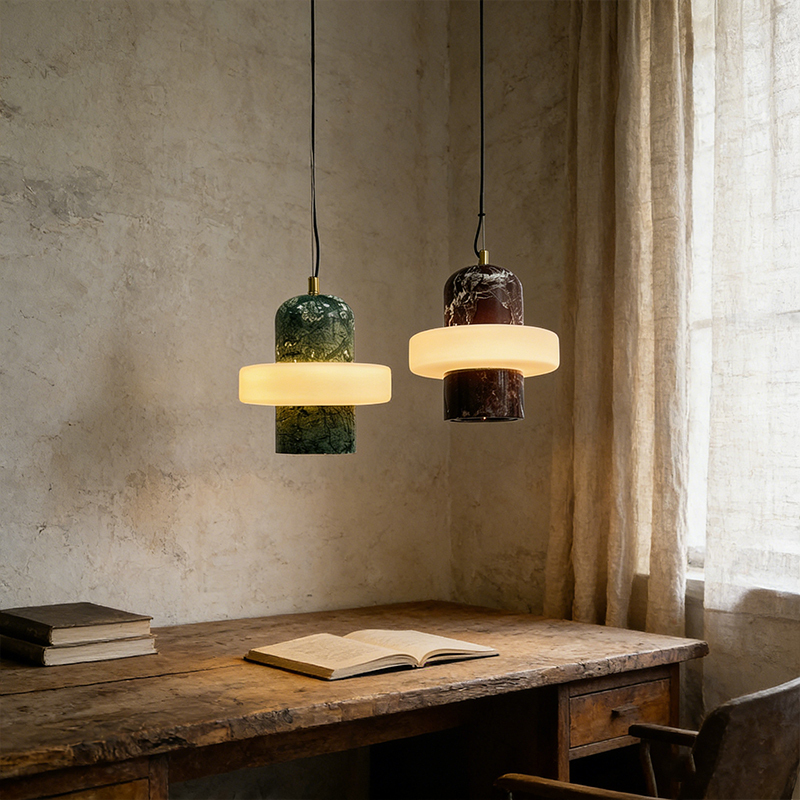 Modern Designer Stone Hanging Lamp Hotel Living Lome Home Decor Natural Stone Decor Pendant Light