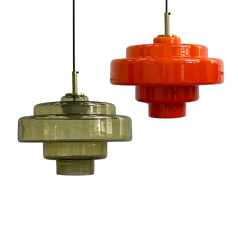Nordic Vintage Glass Hanging Lamp Kitchen Island Farmhouse Dining Room Pendant Lights