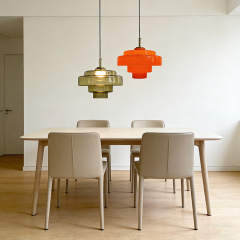 Nordic Vintage Glass Hanging Lamp Kitchen Island Farmhouse Dining Room Pendant Lights