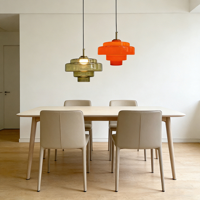 Nordic Vintage Glass Hanging Lamp Kitchen Island Farmhouse Dining Room Pendant Lights