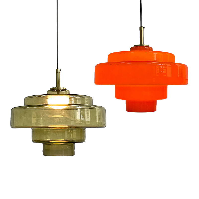 Nordic Vintage Glass Hanging Lamp Kitchen Island Farmhouse Dining Room Pendant Lights