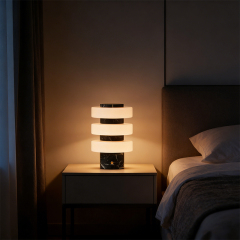 Nordic Postmodern Natural Stone Marble Decoration Green Marble Table Desk Lamp With White Glass Shades