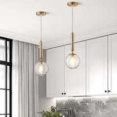 Nordic Stair Bedroom Hanging Small Sizes Glass Ball Design Modern LED Light Round Pendant Lamp