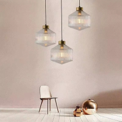 Nordic Glass chandelier high ceiling Modern Simple Bedroom Study Light Luxury Creative Bar Cafe Restaurant Glass Lamps