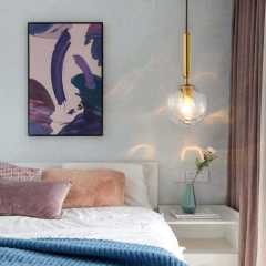 Nordic Stair Bedroom Hanging Small Sizes Glass Ball Design Modern LED Light Round Pendant Lamp