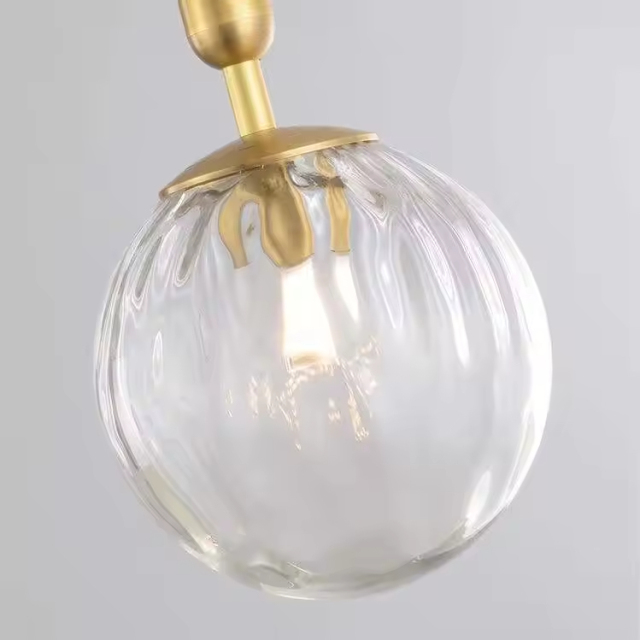Nordic Stair Bedroom Hanging Small Sizes Glass Ball Design Modern LED Light Round Pendant Lamp