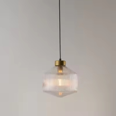 Nordic Glass chandelier high ceiling Modern Simple Bedroom Study Light Luxury Creative Bar Cafe Restaurant Glass Lamps