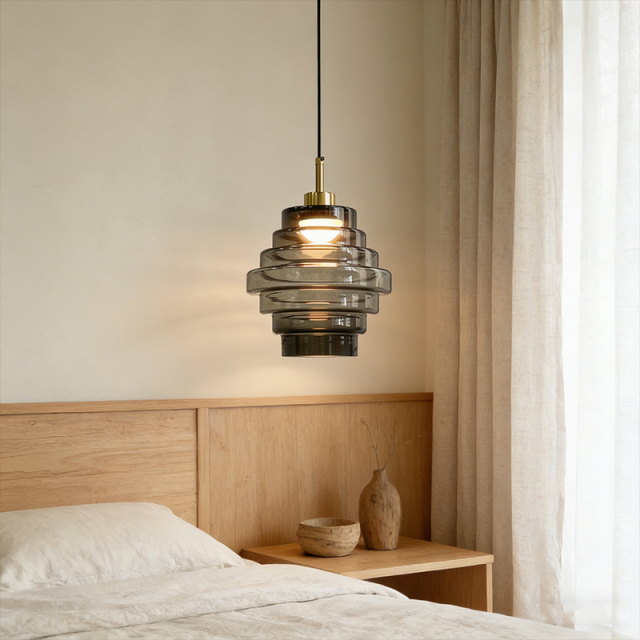 Morden Style Nordic Home Decorative Single Kitchen Blown Glass Pendant Ligh Chandelier for Bedroom Sofaside