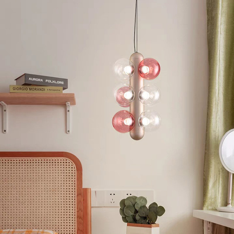 Nordic Round Bubble Chandelier Clear Glass Ball Living Room Decoration Room Home Pendant Light