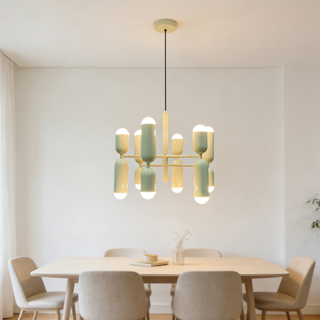 Nordic Home Decor Multi -head Pendant Light Creative Chandelier Adjustable Ceiling Light for Office Dinning Room