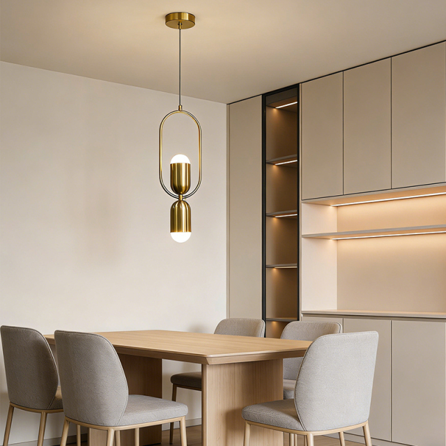 Modern Design Multi-head Living Room Decorative Chandelier Creative Exquisite Bedroom Bedside Acrylic Gold Metal Pendant Light