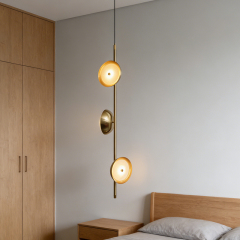 Nordic Modern Luxury Gold LED Hanging Lamp Designer Lighting Living Room Sofa Bedroom Bedside Hotel Pendnant Light
