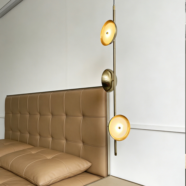 Nordic Modern Luxury Gold LED Hanging Lamp Designer Lighting Living Room Sofa Bedroom Bedside Hotel Pendnant Light